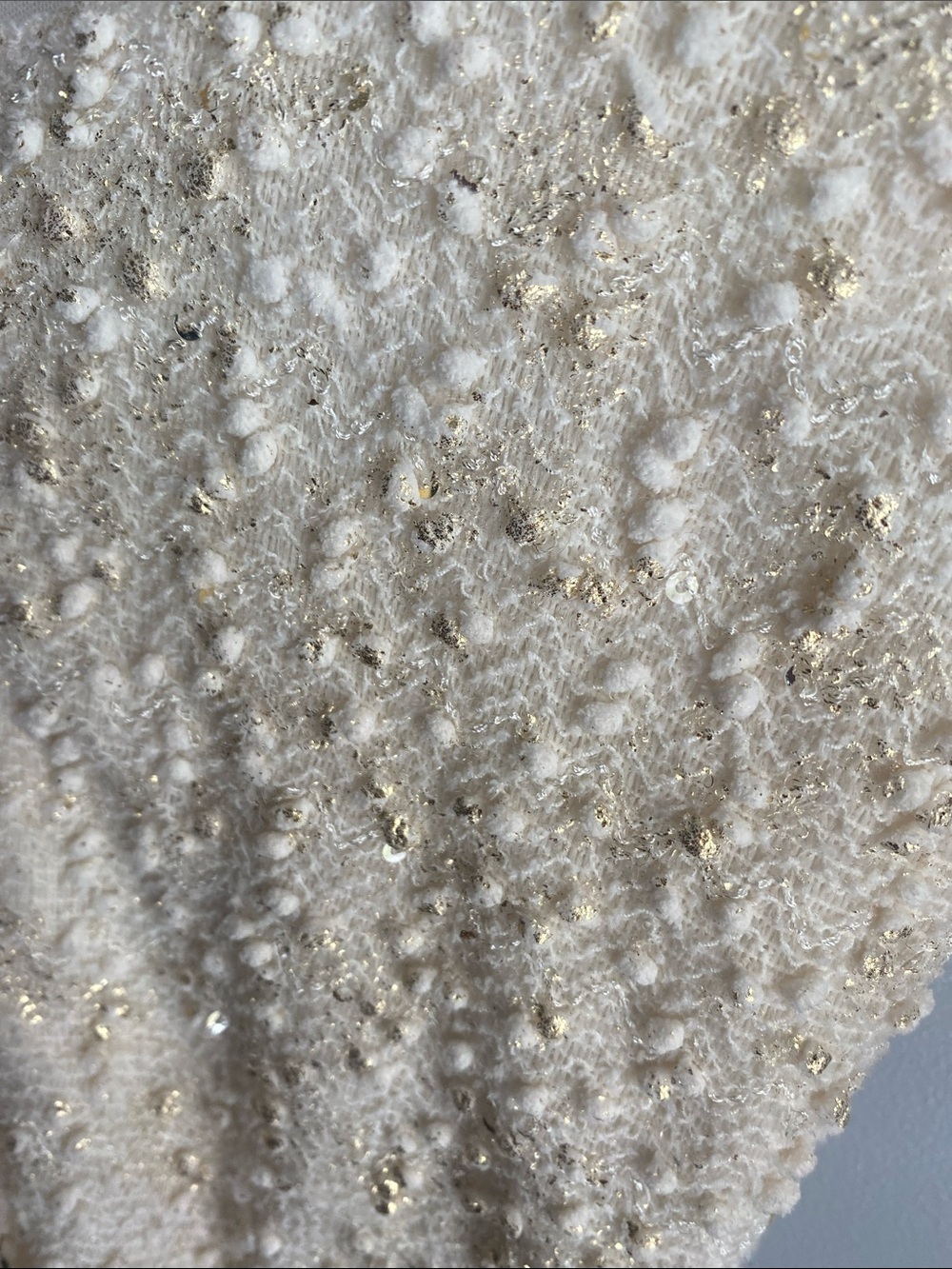 Everly Cream gold glitter Mini Fit-and-Flare Dress - Picture 7 of 7